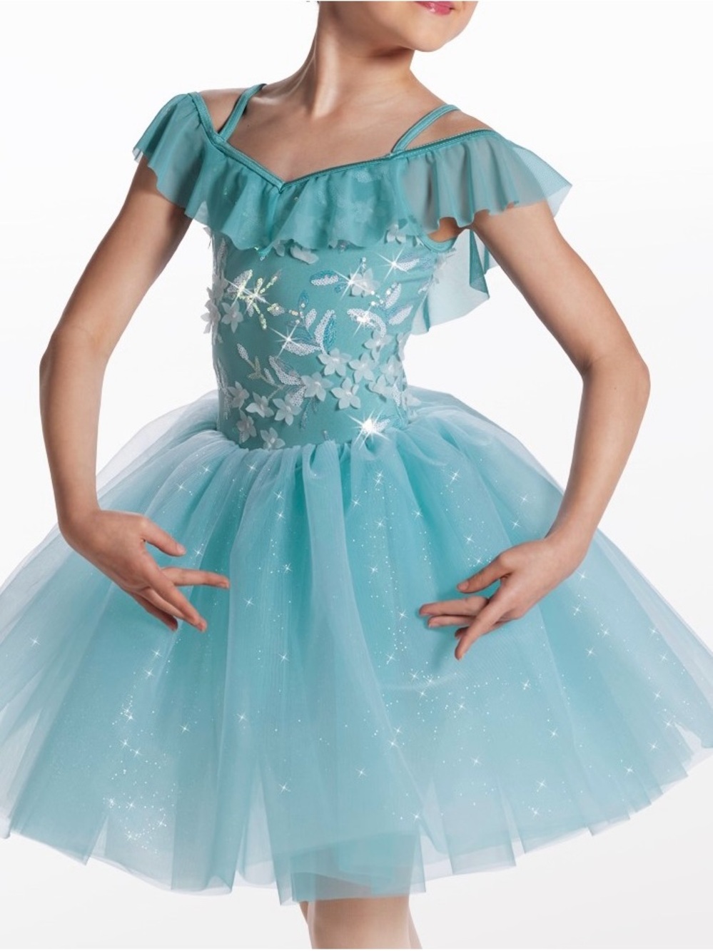 Weissman Aqua Sparkle Tulle Ballet Costume